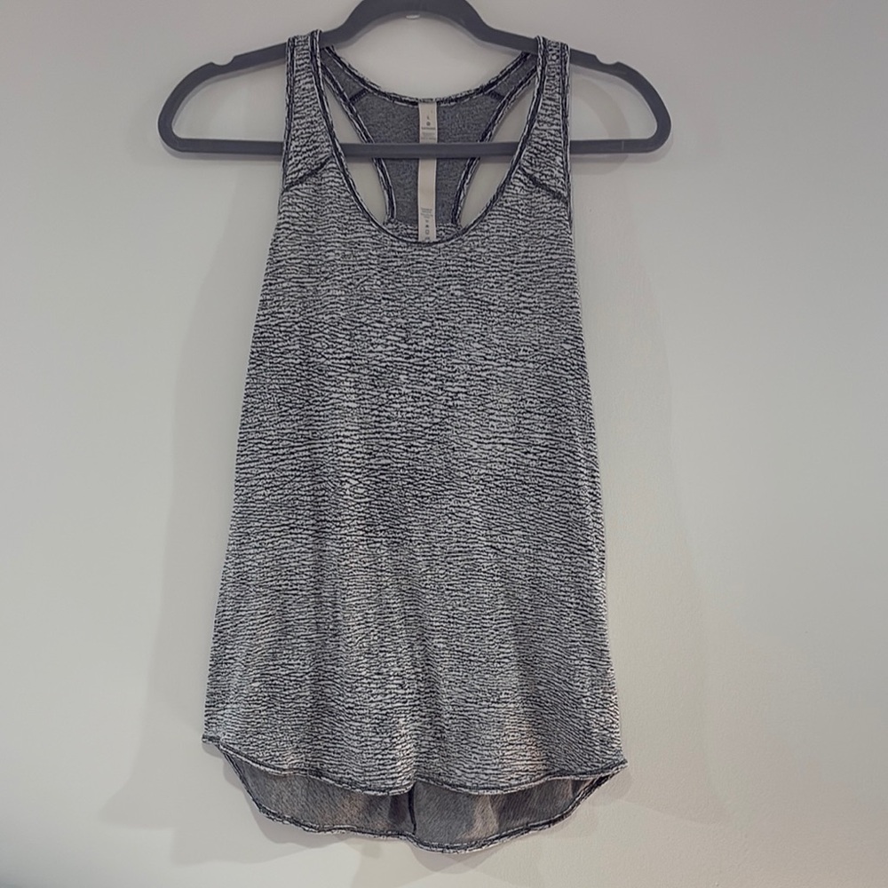 Black and white Lululemon Tank